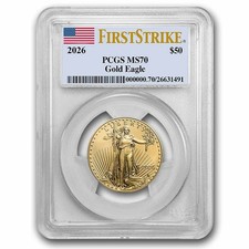 2026 1 oz American Gold Eagle MS-70 PCGS (FirstStrike®) 4115.21 per troy oz