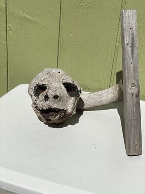 Natural Wood Root Ball Sloth E.T. Turtle Zombie Head Art Garden Novelty Decor