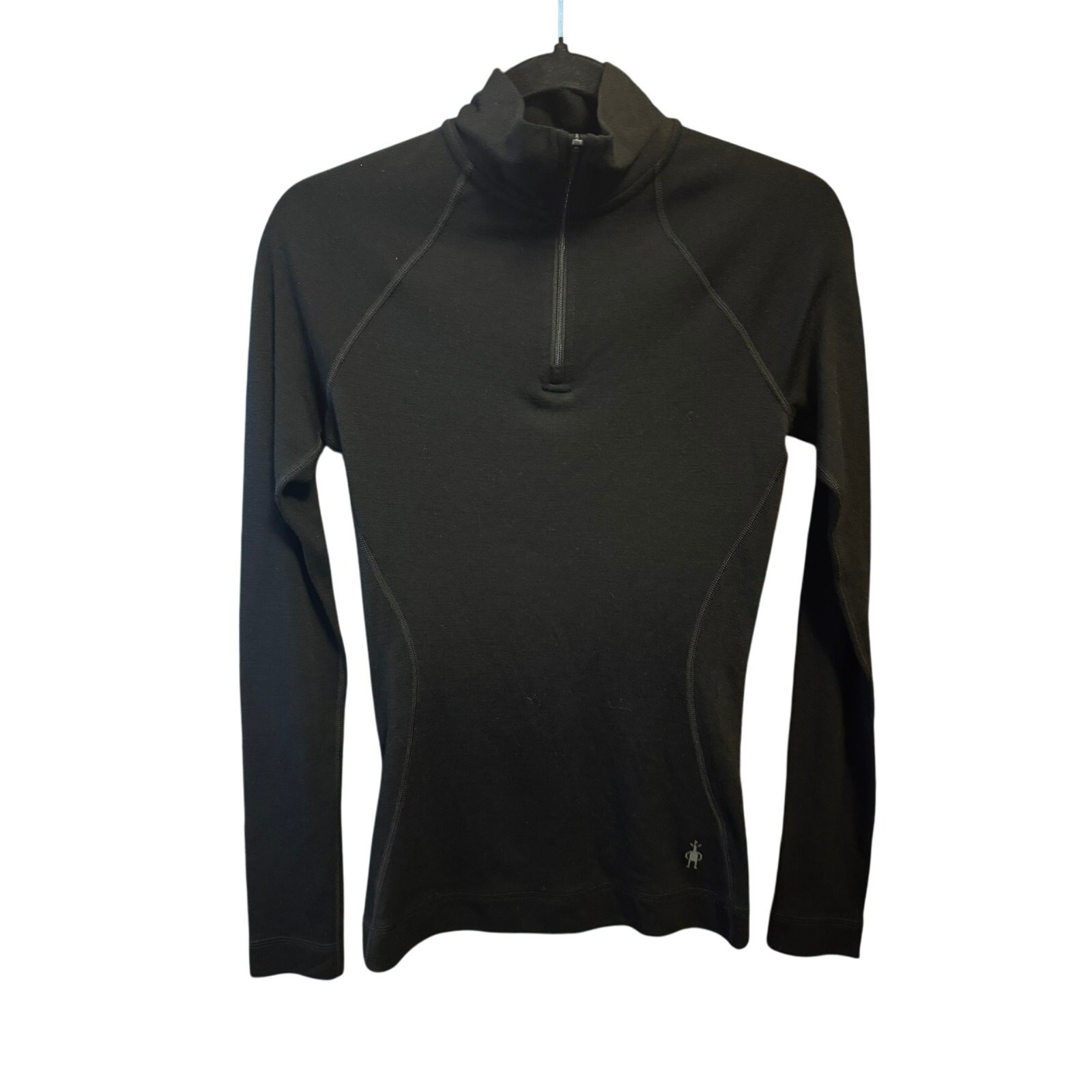 Smartwool Classic Thermal Merino Base Layer 1/4 Zip – Black – Small