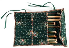 Handmade Quilted Fabric Knitting Needle Crochet Hook Project Organizer Protector