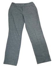 Investments Women's Blue Park Ave Fit Straight Leg Pull On Pants Sz 12L Career