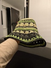 M&S BNWT HAND CROCHET PAPER BUCKET SUN HAT S-M