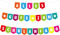 Einschulung Deko Girlande Alles Gute Zum Schulanfang Banner Schulkind MäDchen Ju