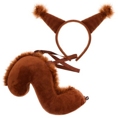 Animal Squirrel Costume Set, Ears and Squirrel Tail