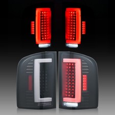 Smoke Lens Led Tail Lights For 2007-2014 Chevy Silverado 1500 2500 Black Lamps