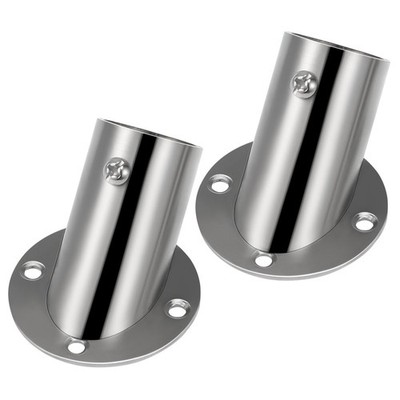 2PCS Closet Socket Bracket Closet Pole Closet Rod Support Rod End Holder