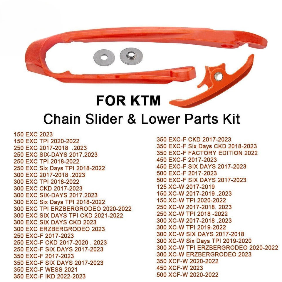 Nuevo kit deslizante de cadena basculante para KTM 150 250 300 350 450 XCW XCFW EXC 2017-2023 Foto 2 de 4