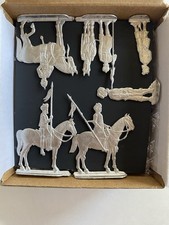 30mm Zinnfiguren Flats 6 Figures, 3 Mounted, 3 Standing "Indian Raj"