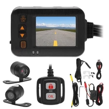 Motorcycle Dash Cam Front and Rear, 2 Inch 1080P+720P Dual Lens Motorbike DVR...