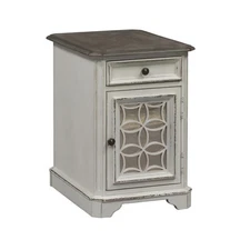 Magnolia Manor Chair Side Table in Antique White