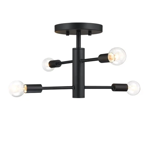 Designers Fountain D320C-SF Arlo 4 Light 15"W Semi-flush Ceiling - Black - Picture 7 of 9