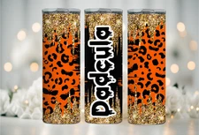 Dadcula, Orange/20oz Tumbler/Hot/Cold/Straw/Stainless/Leak Proof(248)