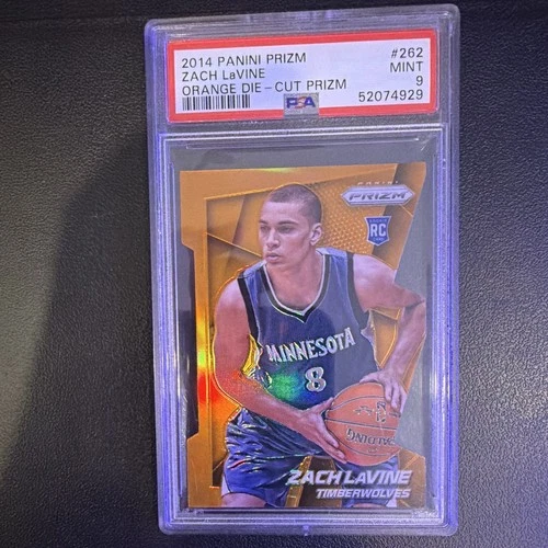 Panini Prizm 2014-15 Zach LaVine Orange Prizm Die-Cut #262 /139 RC PSA 9