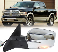 Left Chrome Rearview Door Side Mirror Assembly for Dodge Ram 1500 2500 3500 2013