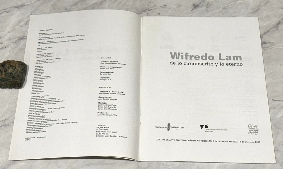 WIFREDO LAM DE LO CIRCUNSCRITO Y LO ETERNO, BY W LAM; EXHIB BOOK, HAVANA 2002/3 - Image 4 of 4