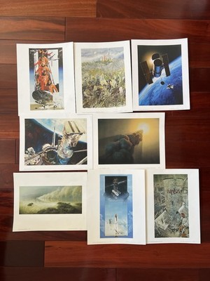 Vintage NASA Space Art Print Set Hubble Telescope Shuttle Launch Posters Lot
