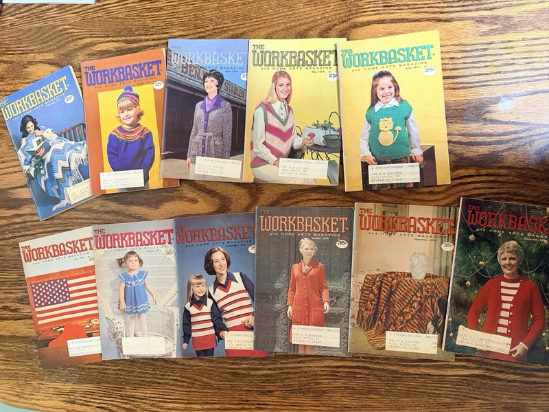 Lot Of 11 Vintage The Workbasket Magazine 1974