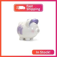 Child to Cherish Ceramic Piggy Bank for Girls, Fairytale Lavender