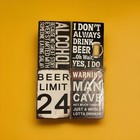 Lot of 4 Funny Beer Metal Signs Bar Decor Man Cave Drinking Humor — photo 1