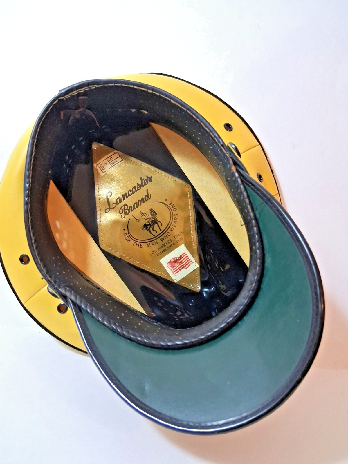 VTG 1940s-50s YELLOW CAB CO. DRIVER HAT - LANCASTER BRAND LOS ANGELES Size 6 7/8