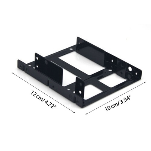 2.5 3.5 Hard Drive Bracket Black Metal Hard Disk Shelf Desktop External HDD Tray - Afbeelding 8 van 8