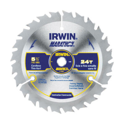 Irwin Marathon 5-1/2 in. D X 10 mm Carbide Circular Saw Blade 24 teeth
