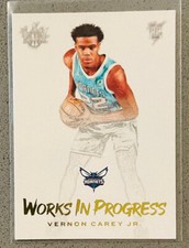 2020-21 Panini Court Kings #26 Vernon Carey Jr. Works in Progress Rookie Insert