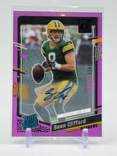 2023 Panini Clearly Donruss - Sean Clifford #82 Purple Autographs /175 (AU, RC)