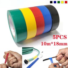 Multi Colored Electrical Tape 0.7" Wide 32 Feet 10 Meters Per roll 5 Pack 