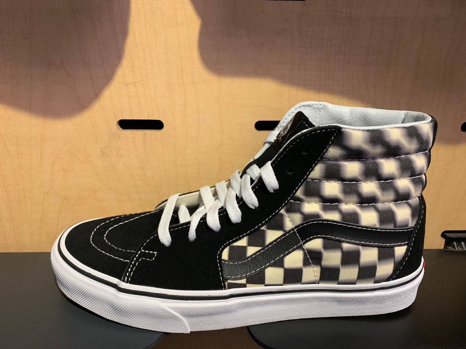 checkered vans blur