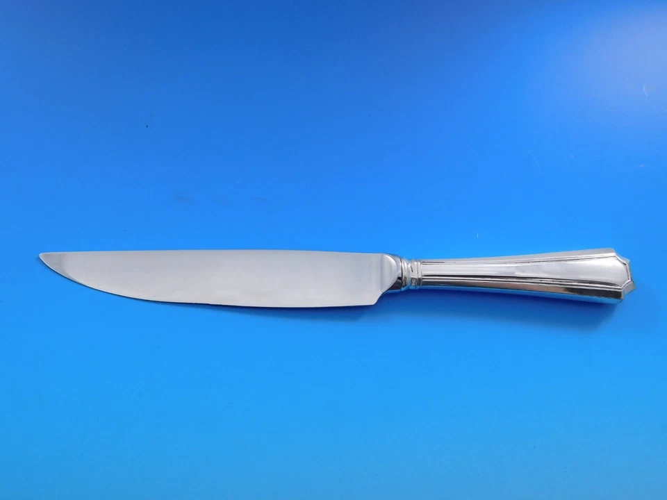 Fairfax by Durgin-Gorham Sterling Silver Steak Knife Set 4pc HHWS Custom 8 1/2" - Image 3 of 4