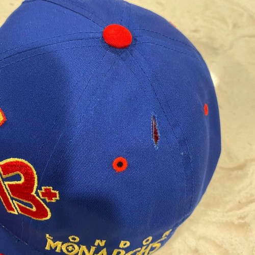 Vintage London Monarchs Reebok Snapback WLAF 90s Big Logo NFL Blue Red - Picture 6 of 10