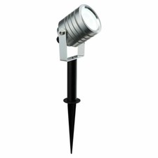 SAXBY LUMINATRA 4W LED Outdoor Spike Light Spotlight Silver / Black IP65 300LM