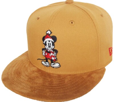 New Era Mickey Mouse Panama Tan Suede Visor Disney Snapback Cap 9fifty 950 OSFA
