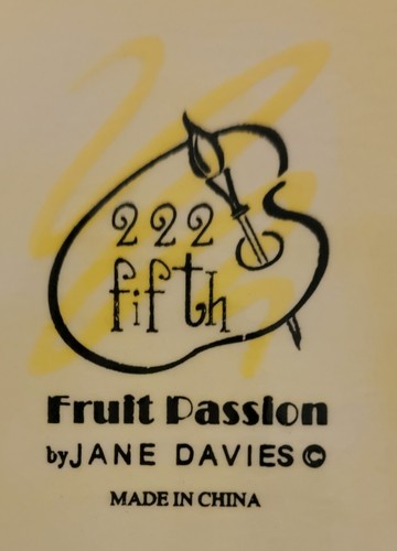 Piatto da cena PTS/222 Quinta FRUTTA PASSIONE, 11", Pera, Jane Davies, Eccellente - Foto 5 di 5