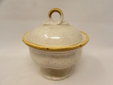 Garden Club by Mikasa Sugar Bowl Speckled Tan Trim b176