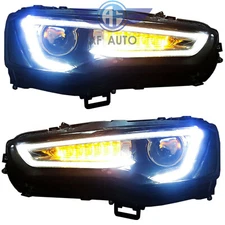 For 2008-2017 Mitsubishi Lancer EVO LED DRL Head Lights Headlamp Audi A5 Style
