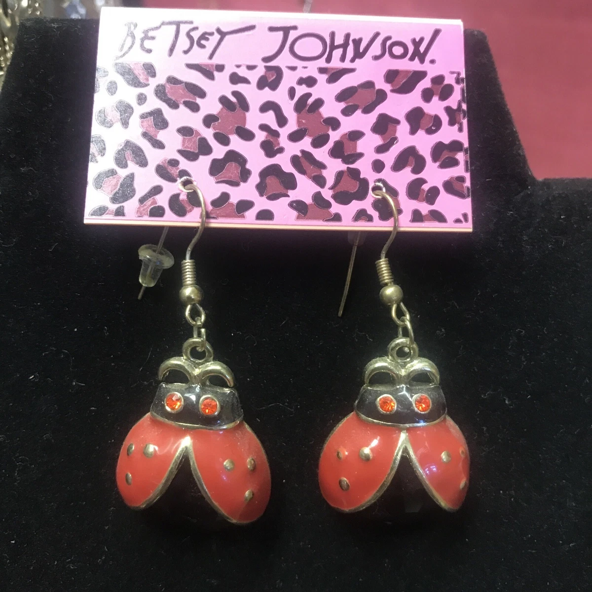 Betsey johnson ladybug earrings sale