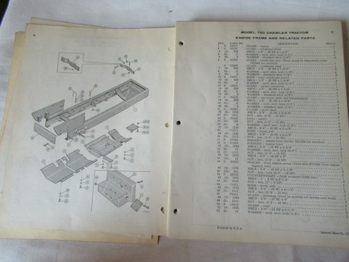 1967 Case 750 crawler tractor parts catalog book manual - Picture 3 of 9