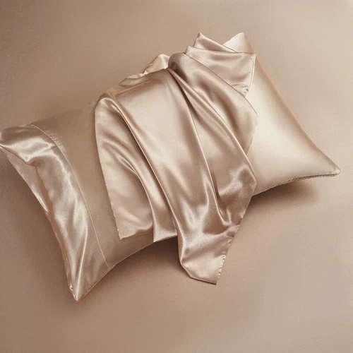 Satin Imitation Silk 4 piece Bedding Set Silk Bed Sheet Silk Quilt Cover Bedding - Picture 34 of 37