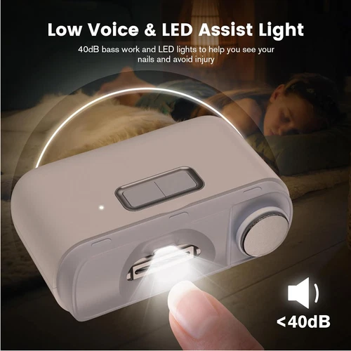 Cortaúñas Eléctrico Automático Recortadora Herramienta para el Cuidado de la Manicura Recargable 500MAH - Imagen 12 de 13