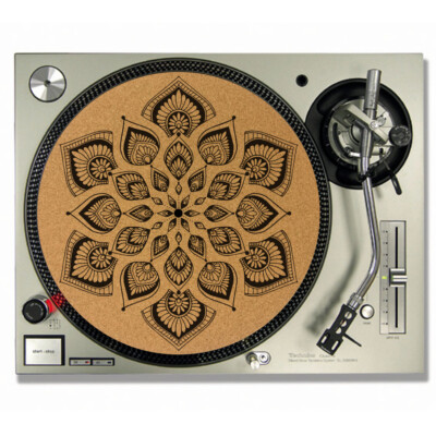 Mandala Streuung Vinyl Kork Dj Slipmats / Turntable Slip Matten