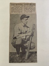 Frankie Crosetti San Francisco Seals 1931 Sporting News Baseball 8X4 Panel