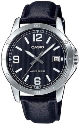 Casio MTP-V004L-1BUDF HERREN UHR LEDER SCHWARZ DATUM 40mm UNTERPREIS