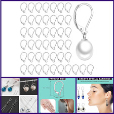 50pcs Stainless Steel Lever Back Earring Clasps, leverback French Earring Hooks