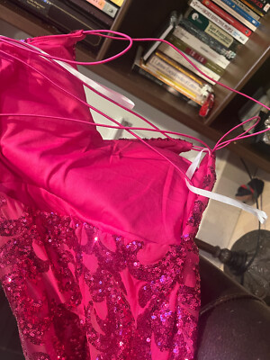 strapless open back dress Mismatched Pink Elastic Satin Spaghetti Strap Sheath Bridesmaid Dresses, CB0165 US2 / Custom Color(Leaving A note) / C main image 0