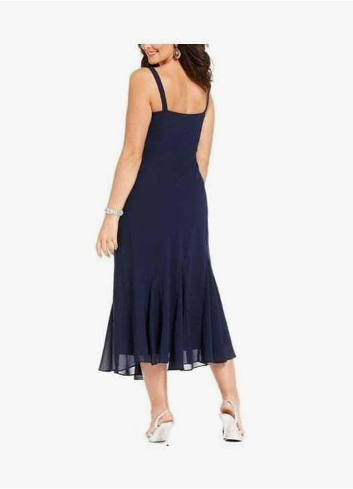 Draper's & Damon's Women's Special Occasion Beaded Jacket Dress, Navy - 16