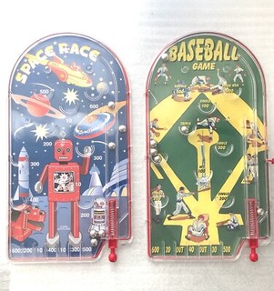 Fun Vintage Table Games Schylling Brand Lot Of 2 Space Race Baseball Game