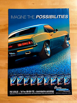 2018 Print Ad 1969 Chevrolet Camaro Custom Classic industries
