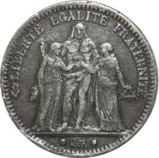 R2634 Faux d'époque 5 Francs Hercule 1873 A Paris Argent -> Make Offer